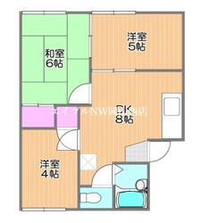 カーサ新屋敷　A棟の物件間取画像